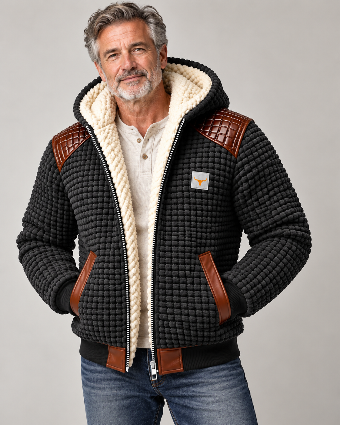 Clark™ | Warm Padded Cardigan with Teddy Lining