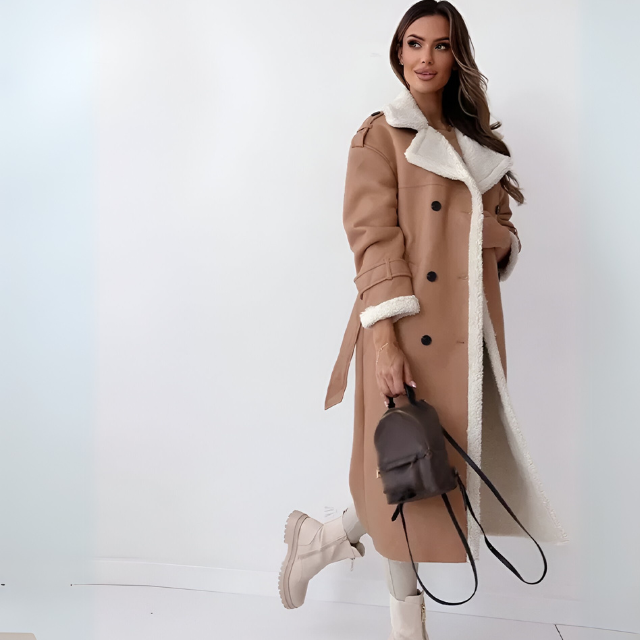Julie™ | Long Coat with Teddy Collar 8