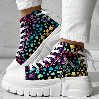 Elin™ | Orthopaedic High-Top Denim Trainers