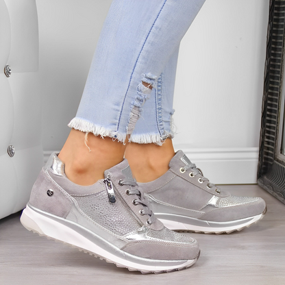 Tracey™ | Orthopaedic Wedge Sneakers with Side Zip