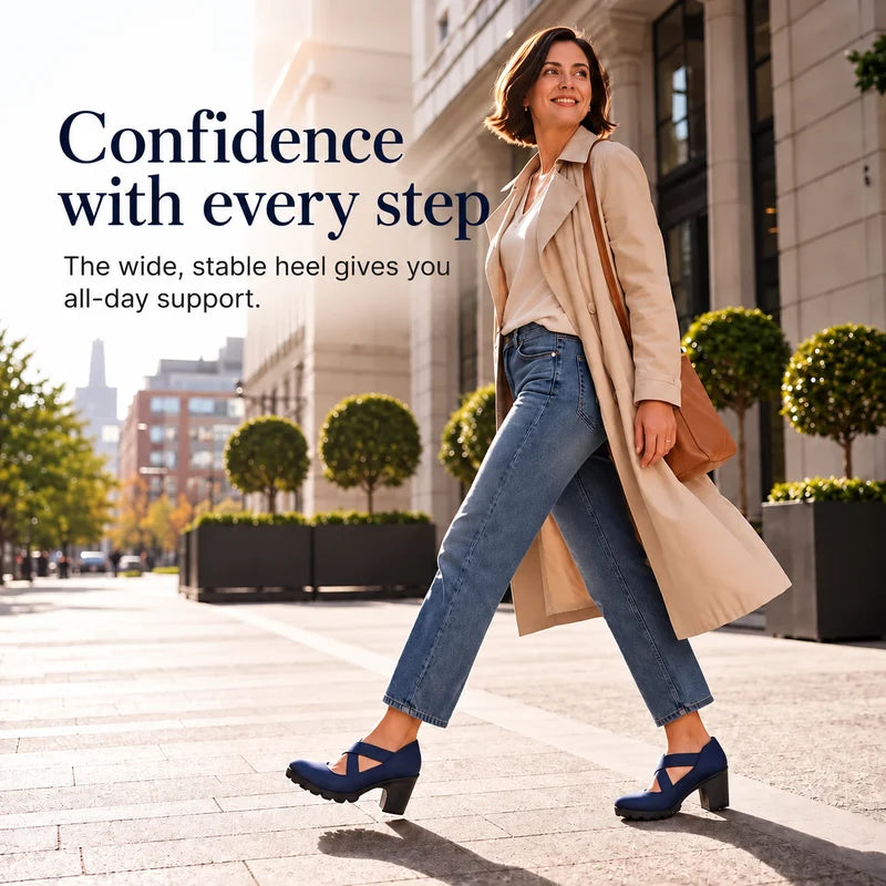 Julie™ | Orthopaedic Platform Heels with Cross Straps