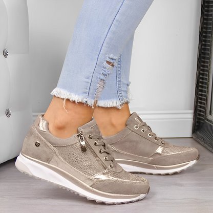 Tracey™ | Orthopaedic Wedge Sneakers with Side Zip