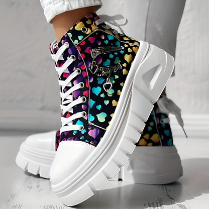 Elin™ | Orthopaedic High-Top Denim Trainers