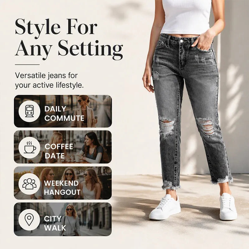 Karen™ | Trendy Ripped Jeans