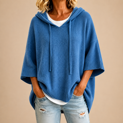 Susan™ | Comfortable Knitted Poncho with Hood 2
