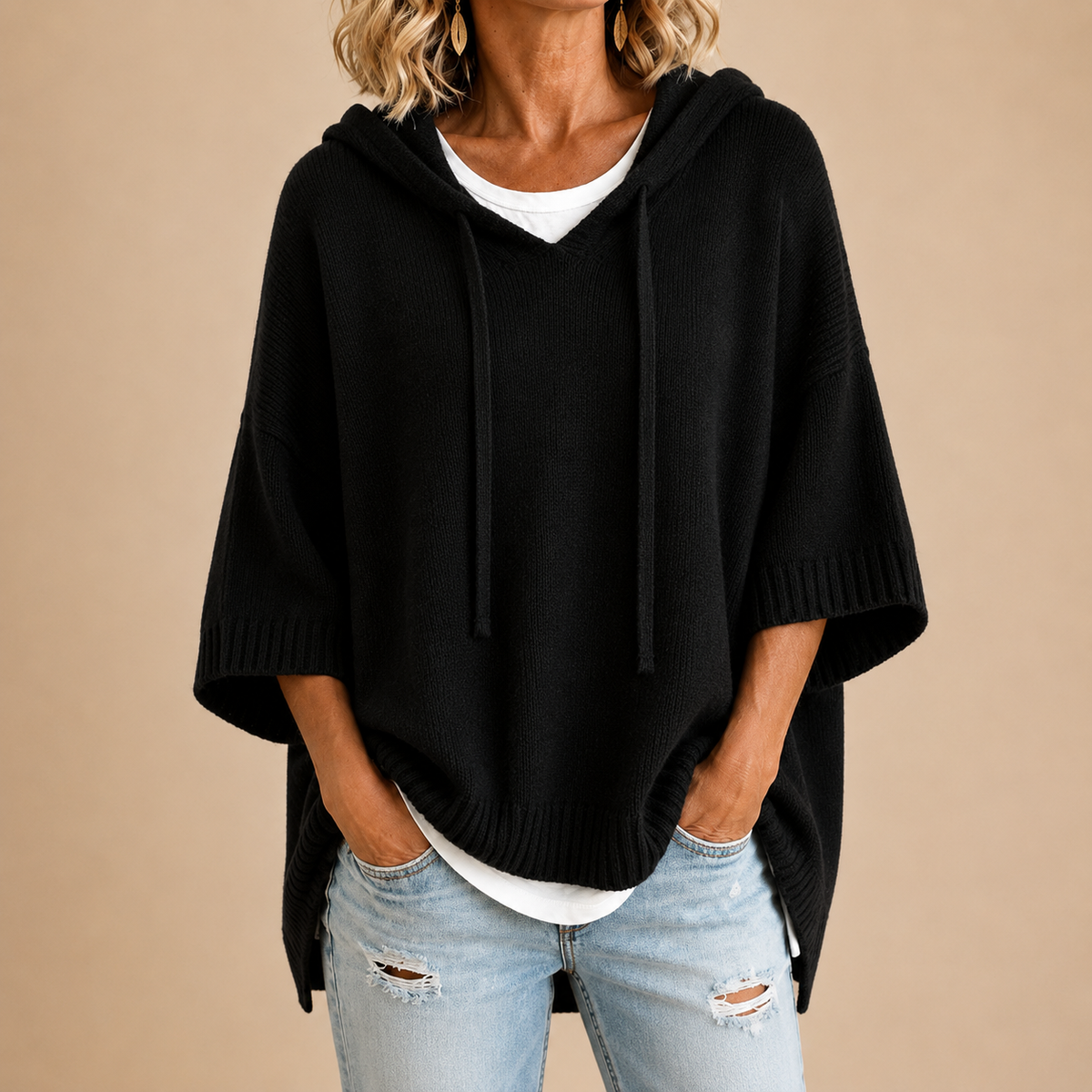 Susan™ | Comfortable Knitted Poncho with Hood