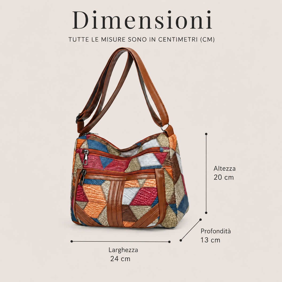 Karen™ | Colourful Patchwork Shoulder Bag 3