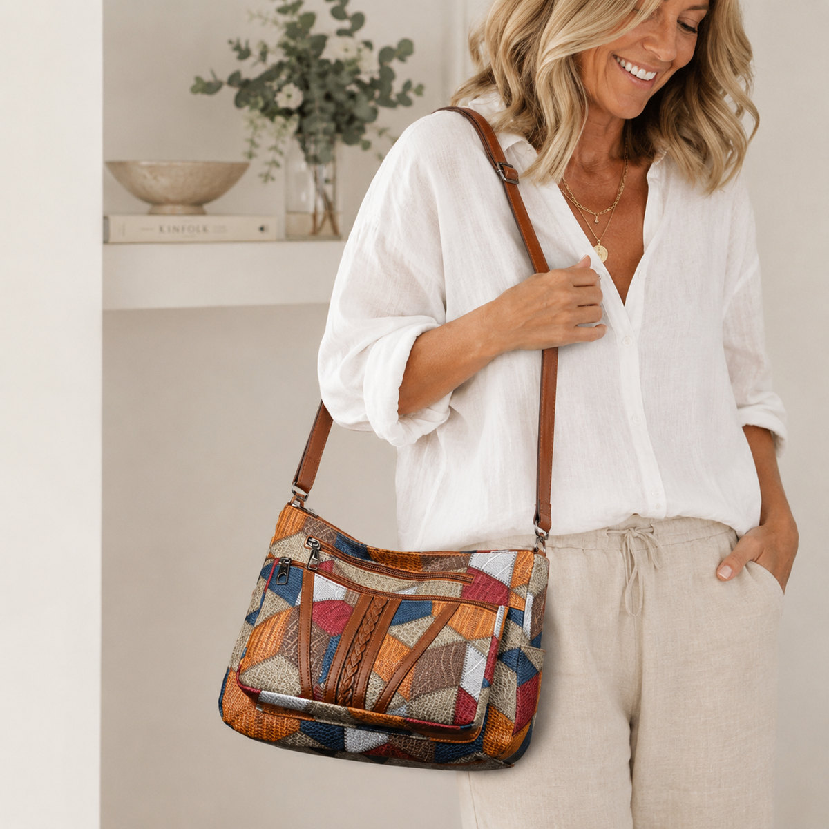 Karen™ | Colourful Patchwork Shoulder Bag 4