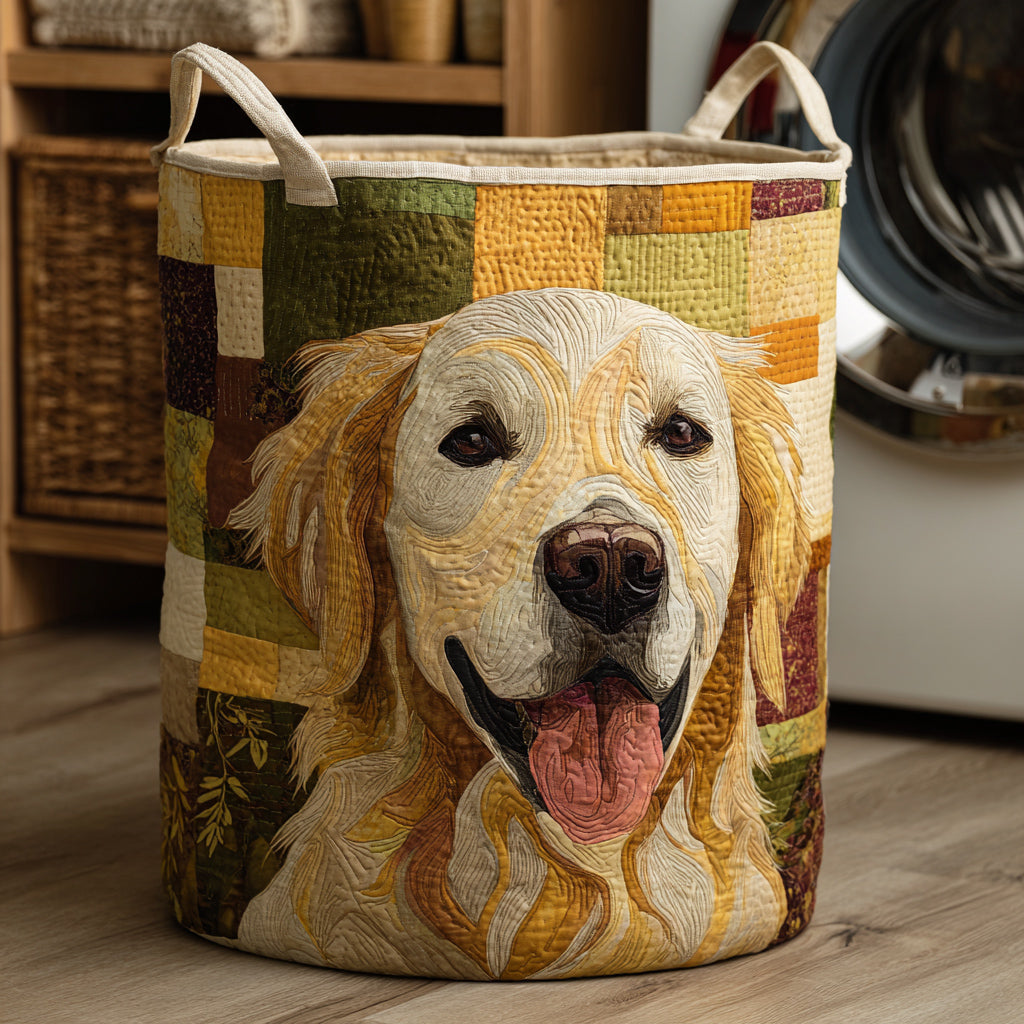 SUNNY | HAPPY GOLDEN RETRIEVER HAND MADE LAUNDRY BASKET