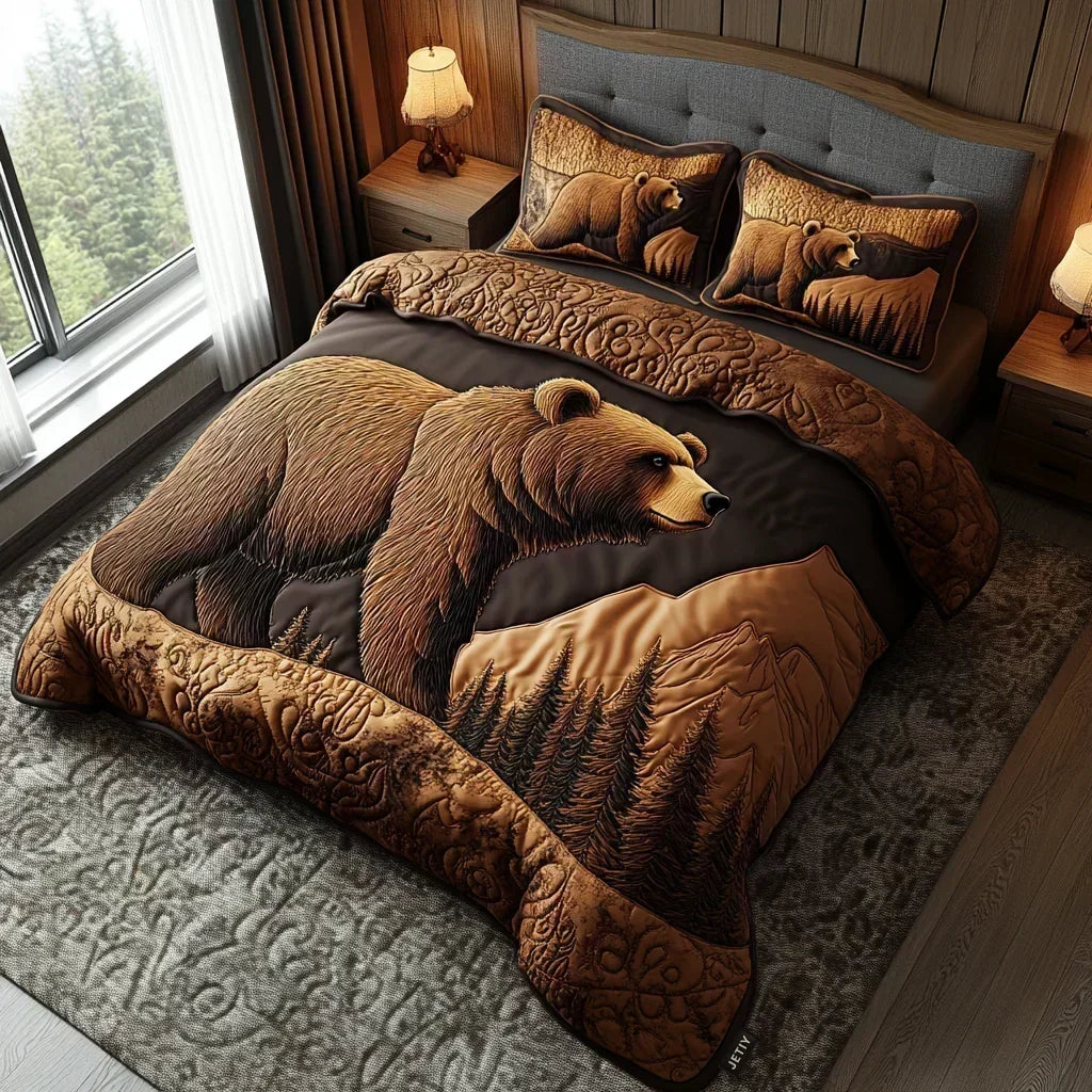 Quilted Duvet Cover Set of 3 Pieces – Forest Animals
