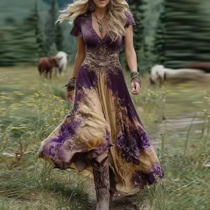 Noraya™ | Elegant Vintage-Inspired Boho Dress