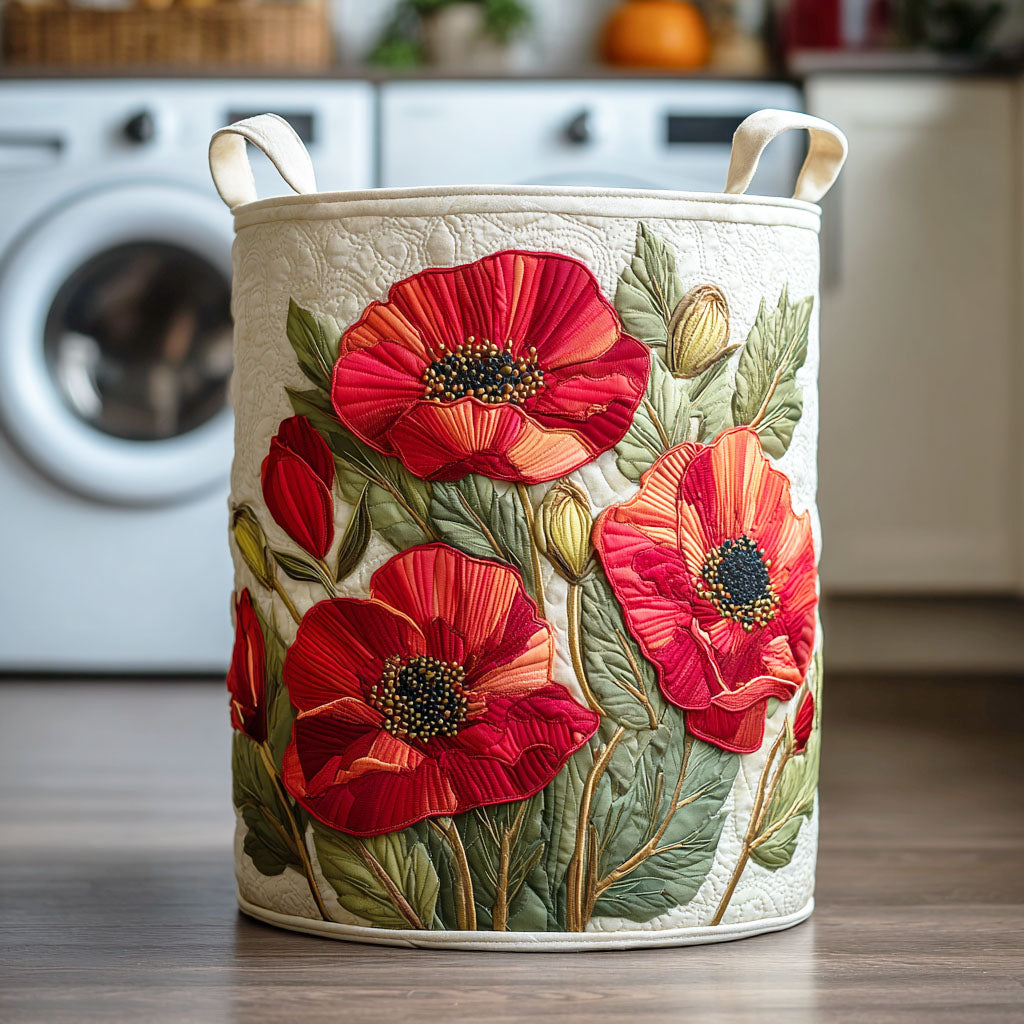 RUBY | SCARLET POPPY HAND MADE LAUNDRY BASKET