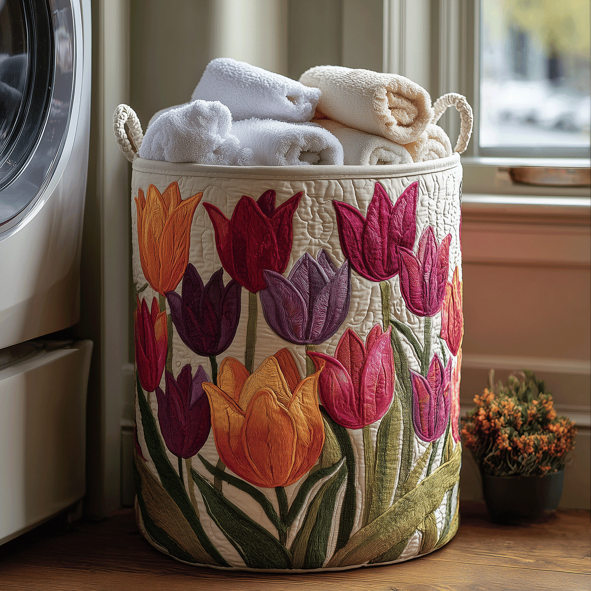 LILY | TULIP JOY HAND MADE LAUNDRY BASKET