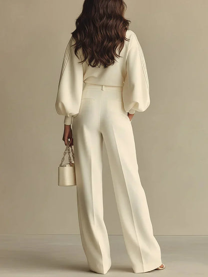 Elya™ | Modern Chic Jumper & Trousers Set