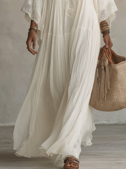 Liora™ | Tummy-Flattering Bohemian Lace Dress