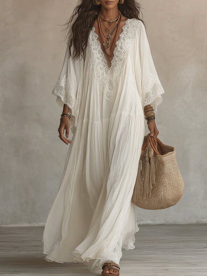 Liora™ | Tummy-Flattering Bohemian Lace Dress
