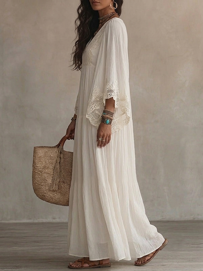 Liora™ | Tummy-Flattering Bohemian Lace Dress