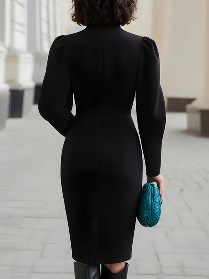 Marene™ | Elegant Midi Dress with Zip