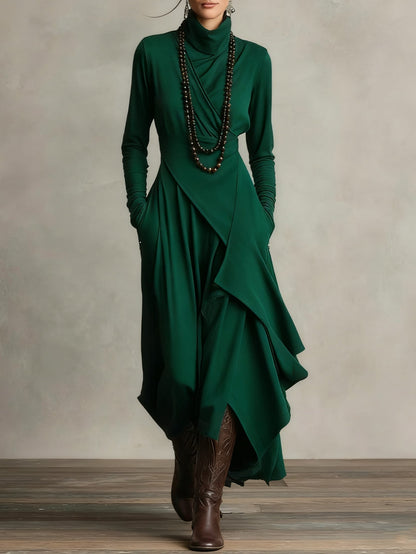 Susan™ | Vintage Asymmetrical Maxi Dress 11
