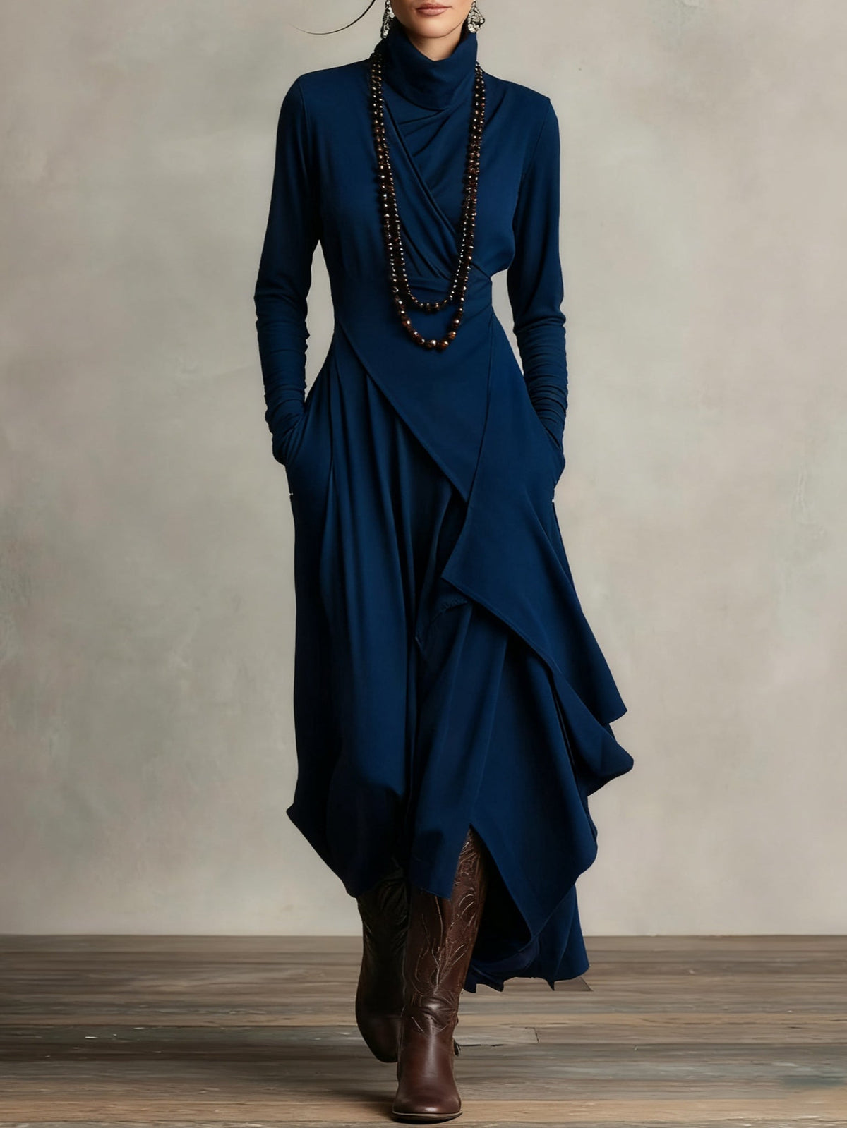 Susan™ | Vintage Asymmetrical Maxi Dress 10