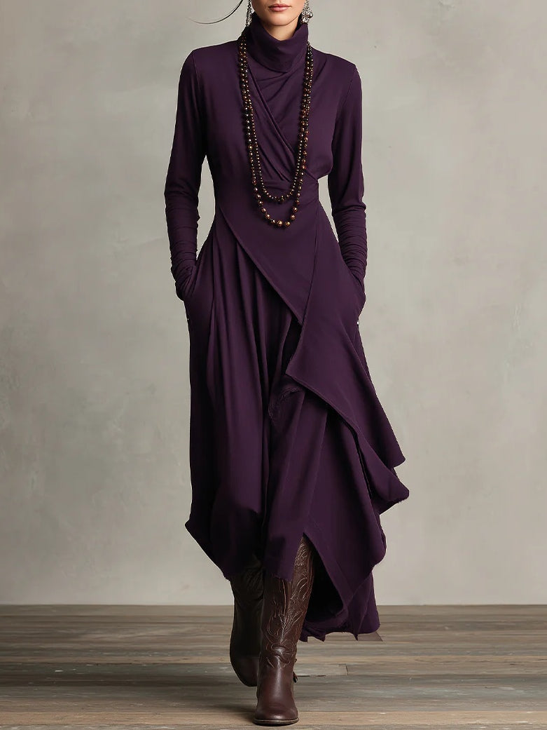 Susan™ | Vintage Asymmetrical Maxi Dress