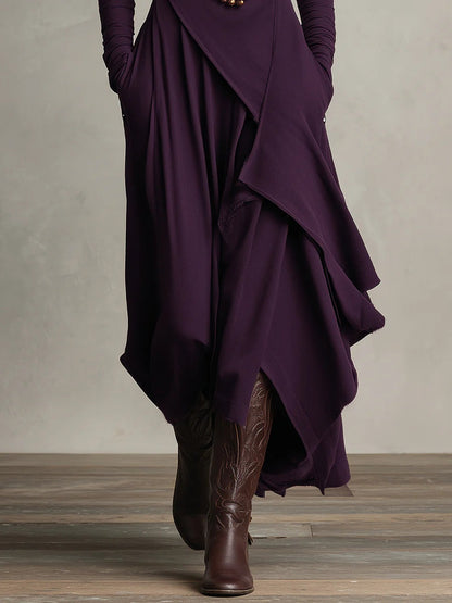 Susan™ | Vintage Asymmetrical Maxi Dress 5