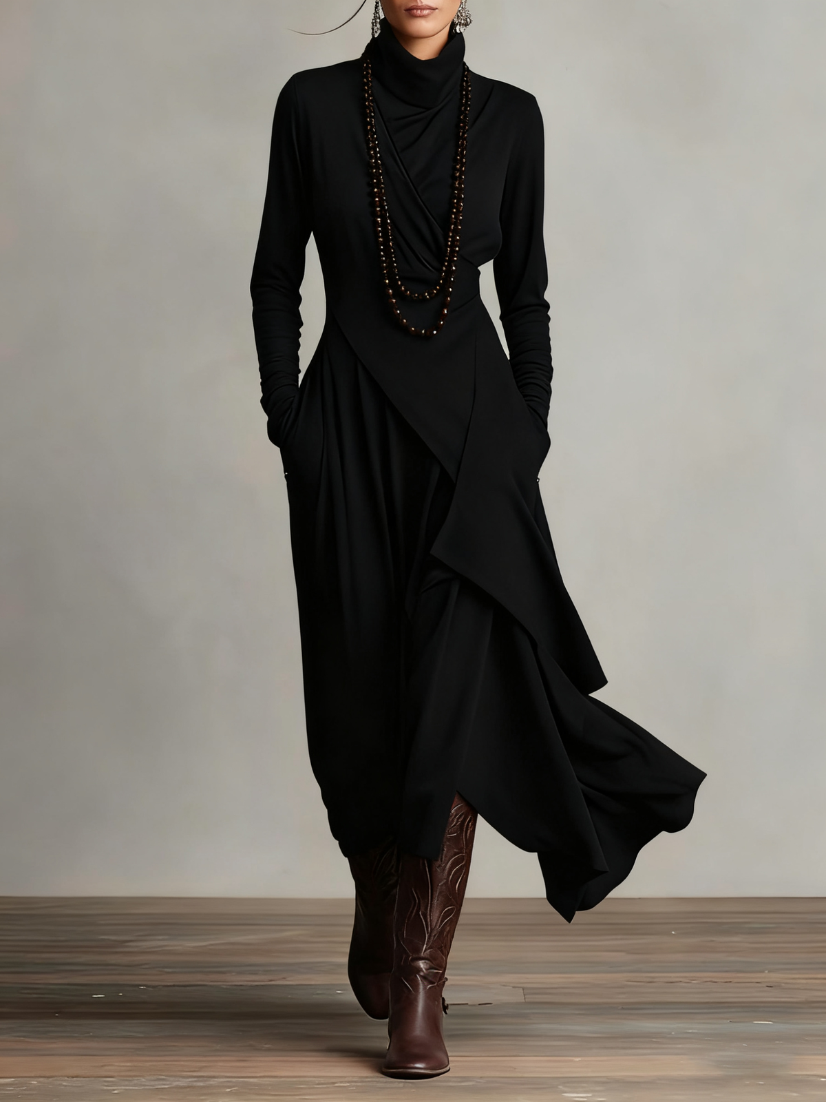 Susan™ | Vintage Asymmetrical Maxi Dress 6