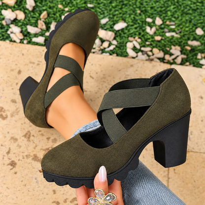Julie™ | Orthopaedic Platform Heels with Cross Straps