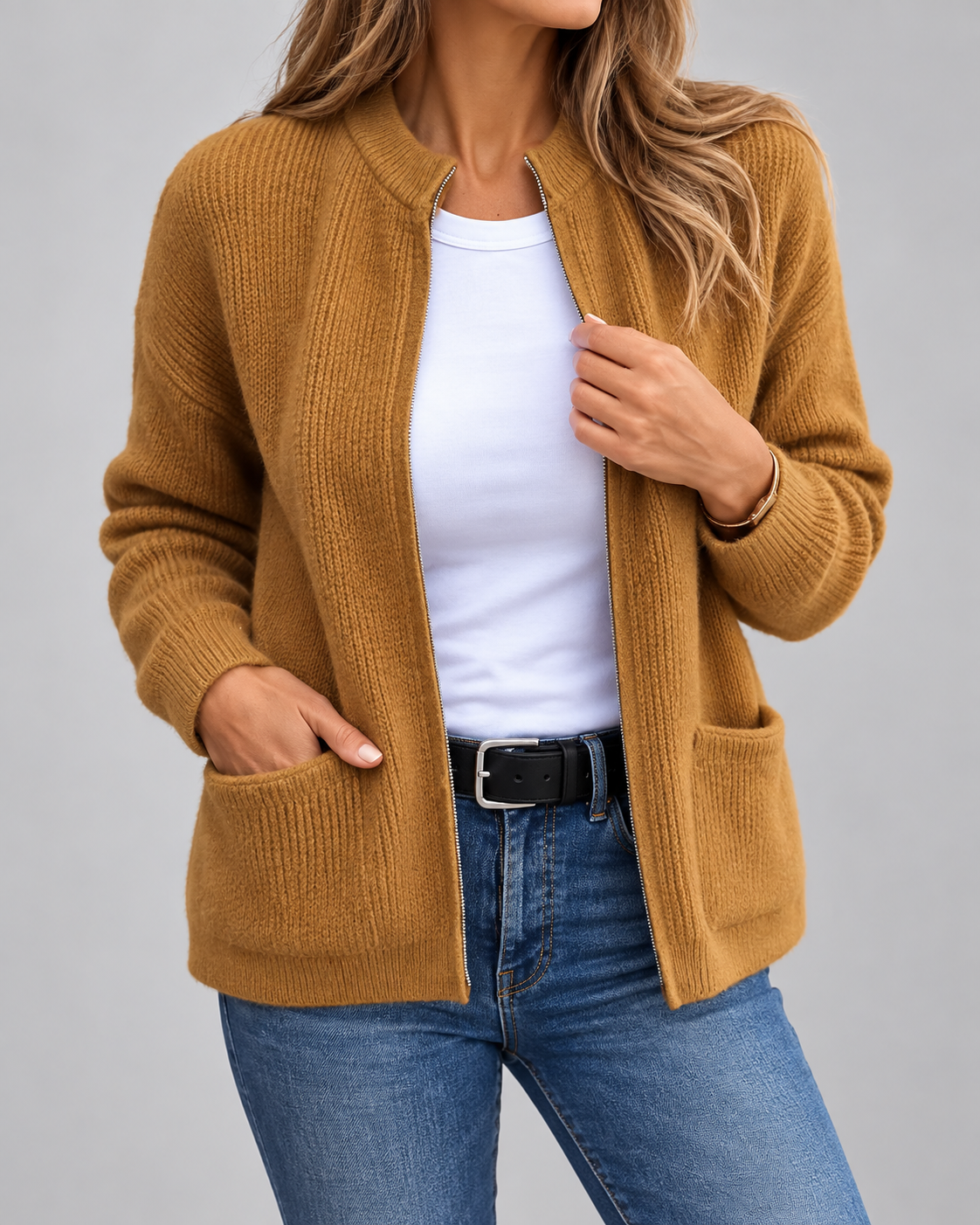 Jacqueline™ | Warm Knitted Gilet with Pockets
