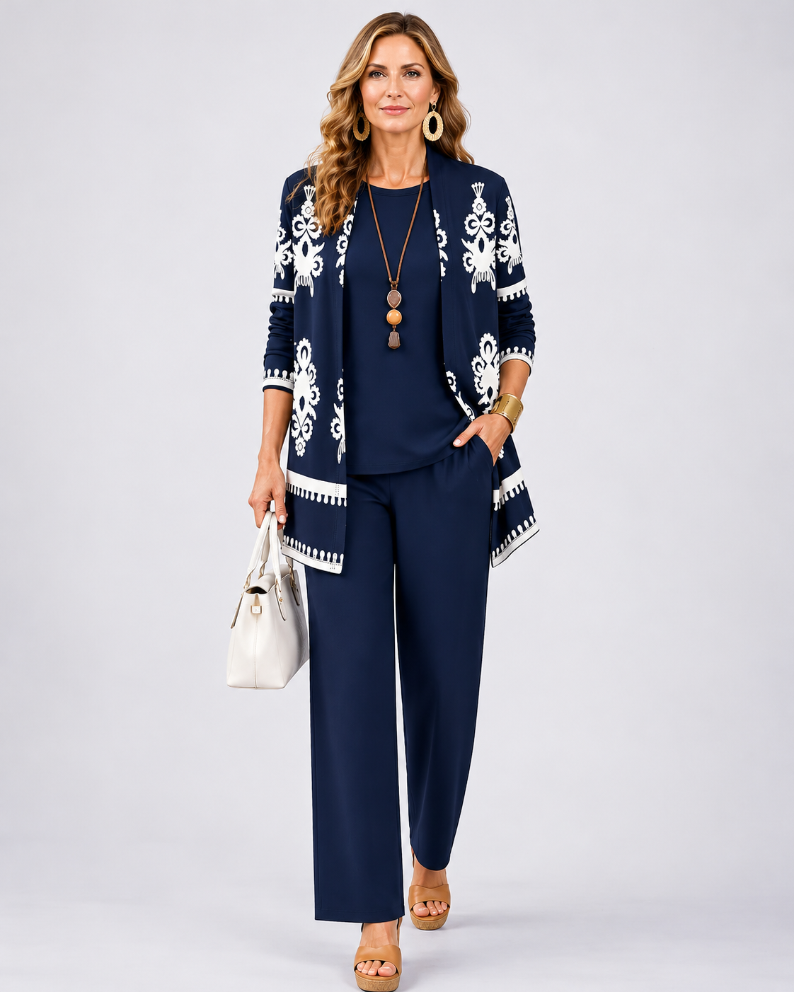Sarah™ | Elegant 3-Piece Set with Gilet and Trousers