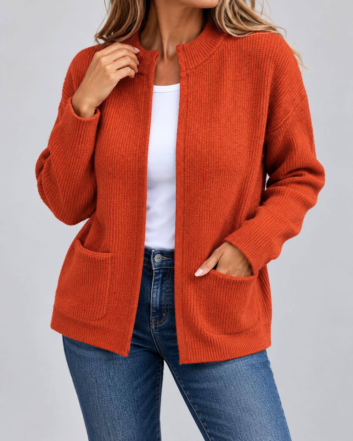 Jacqueline™ | Warm Knitted Gilet with Pockets