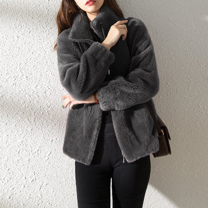 Tracey™ | Soft Teddy Jacket with Stand Collar 10