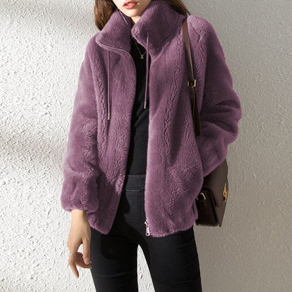 Tracey™ | Soft Teddy Jacket with Stand Collar 4