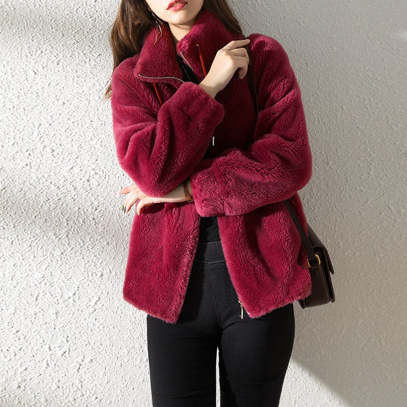 Tracey™ | Soft Teddy Jacket with Stand Collar 8