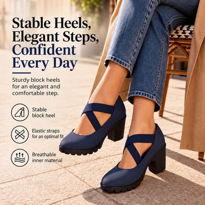 Julie™ | Orthopaedic Platform Heels with Cross Straps