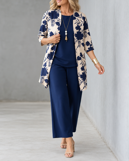 Sarah™ | Elegant 3-Piece Set with Gilet and Trousers