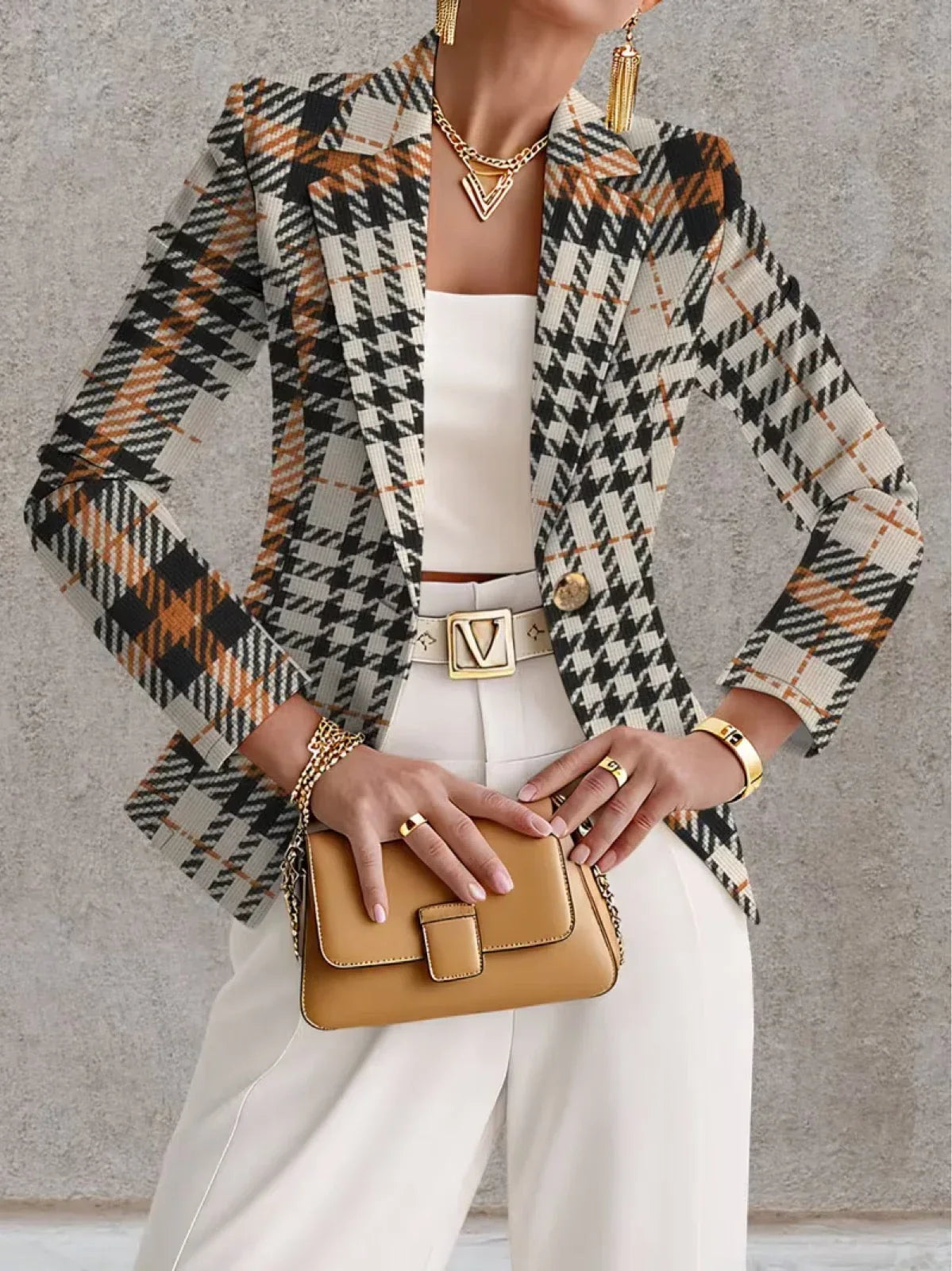 Susan™ | Elegant Blazer with Abstract Print