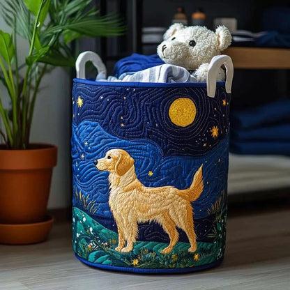 Goldie | Starry Night Retriever Laundry Basket