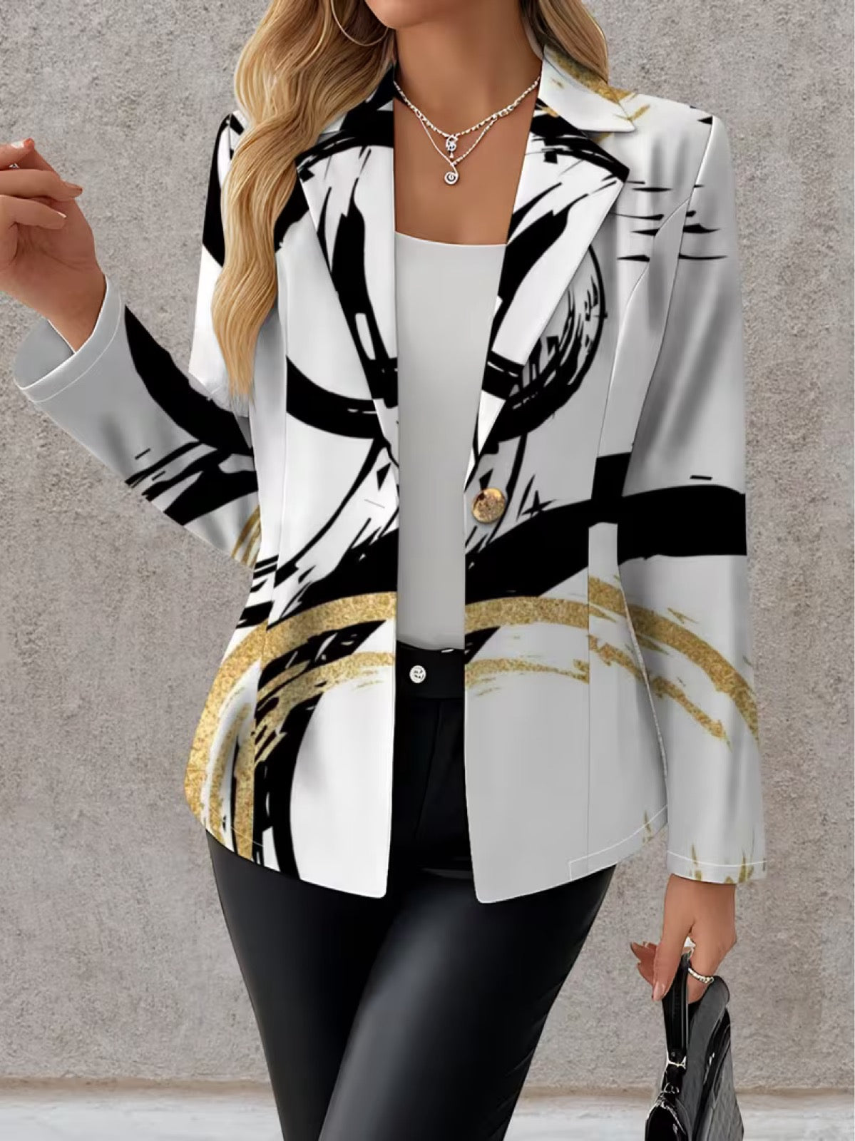 Susan™ | Elegant Blazer with Abstract Print
