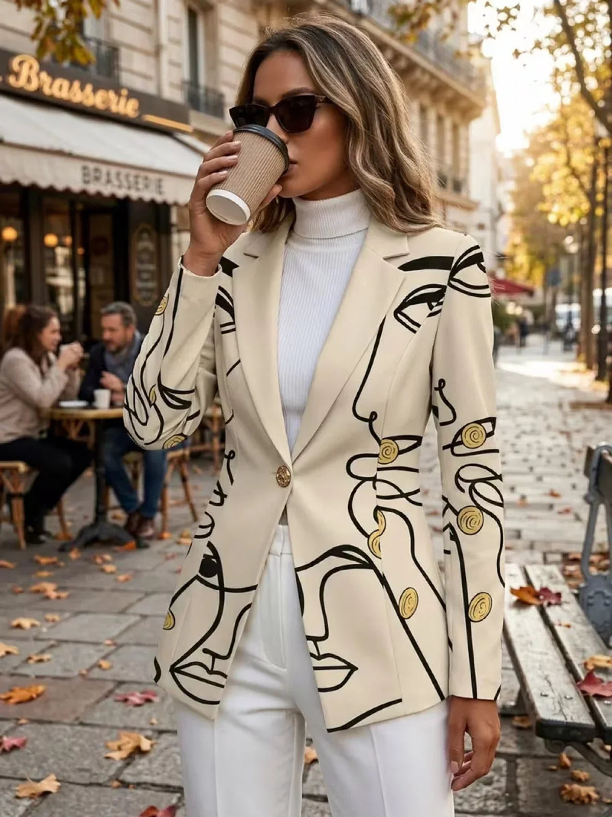 Susan™ | Elegant Blazer with Abstract Print
