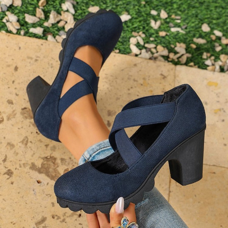 Julie™ | Orthopaedic Platform Heels with Cross Straps