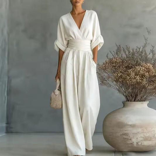 Georgina™ | Elegant V-Neck Jumpsuit